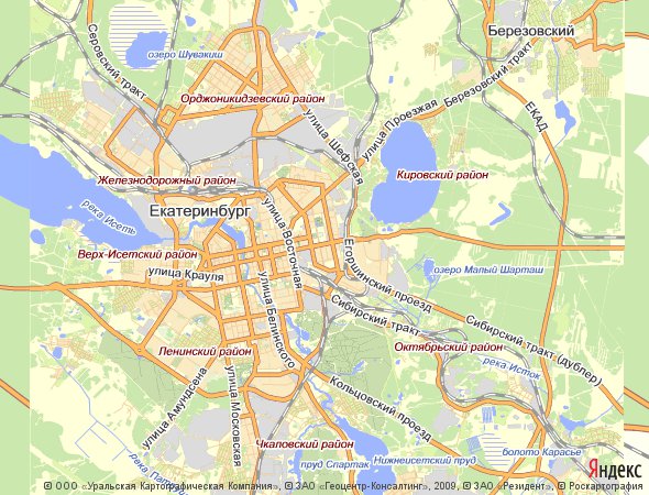 Карта екатеринбурга скачать