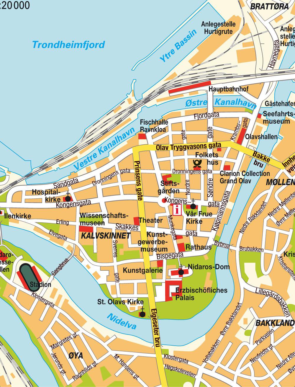 Карты Тронхейма (Норвегия). Подробная карта Тронхейма на русском языке