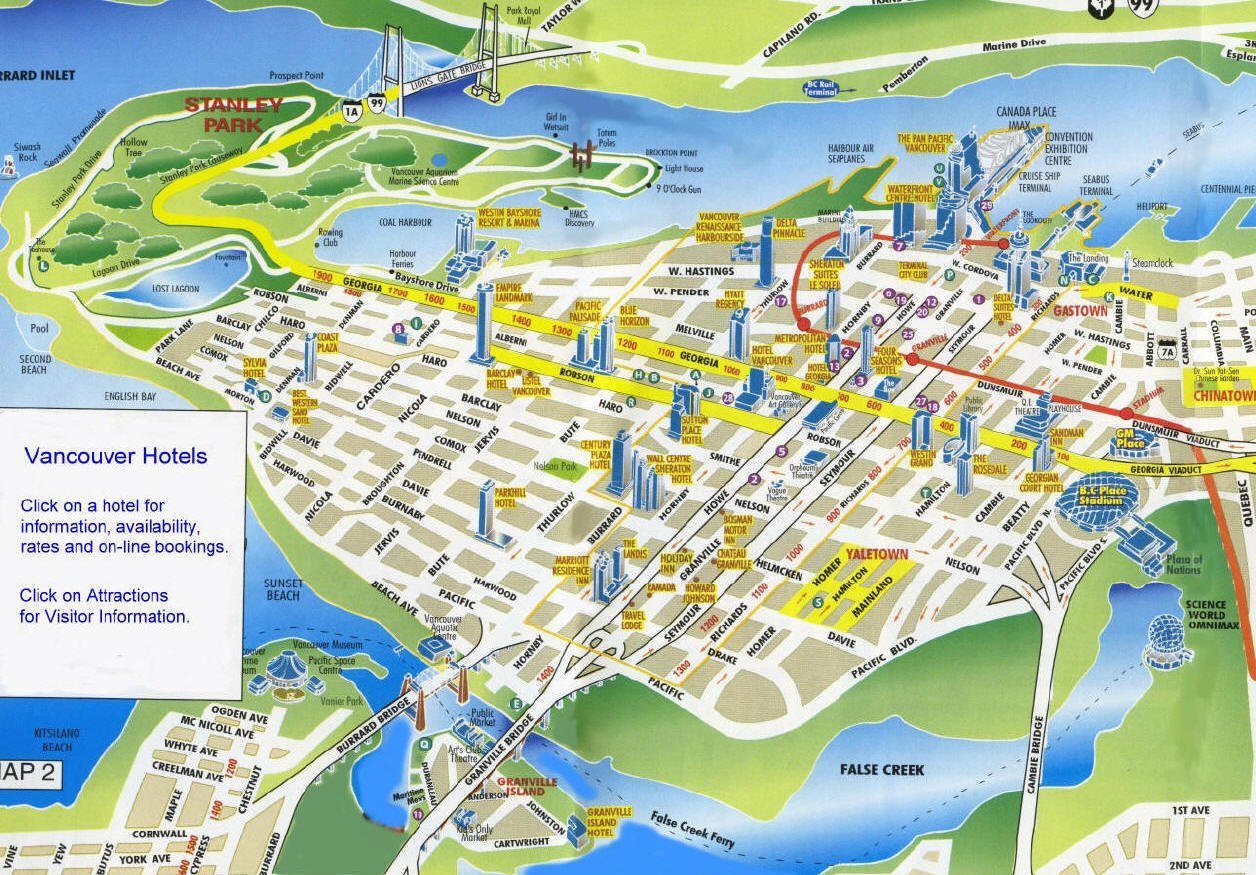карта города Ванкувер