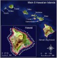 карта Гавайские острова