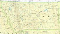 карта Монтана