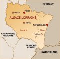 карта Эльзас и Лотарингия