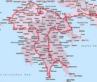 карта п-ов Пелопоннес